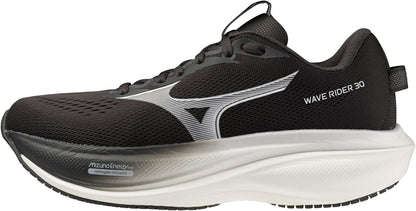 Mizuno Wave Rider 30 WIDE FIT Womens Running Shoes - Black