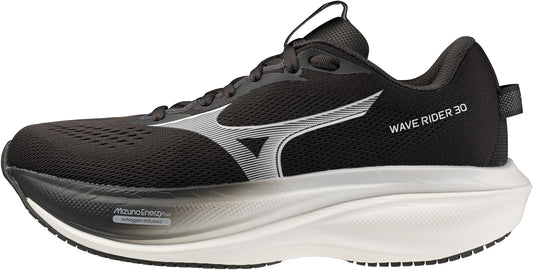 Mizuno Wave Rider 30 WIDE FIT Womens Running Shoes - Black