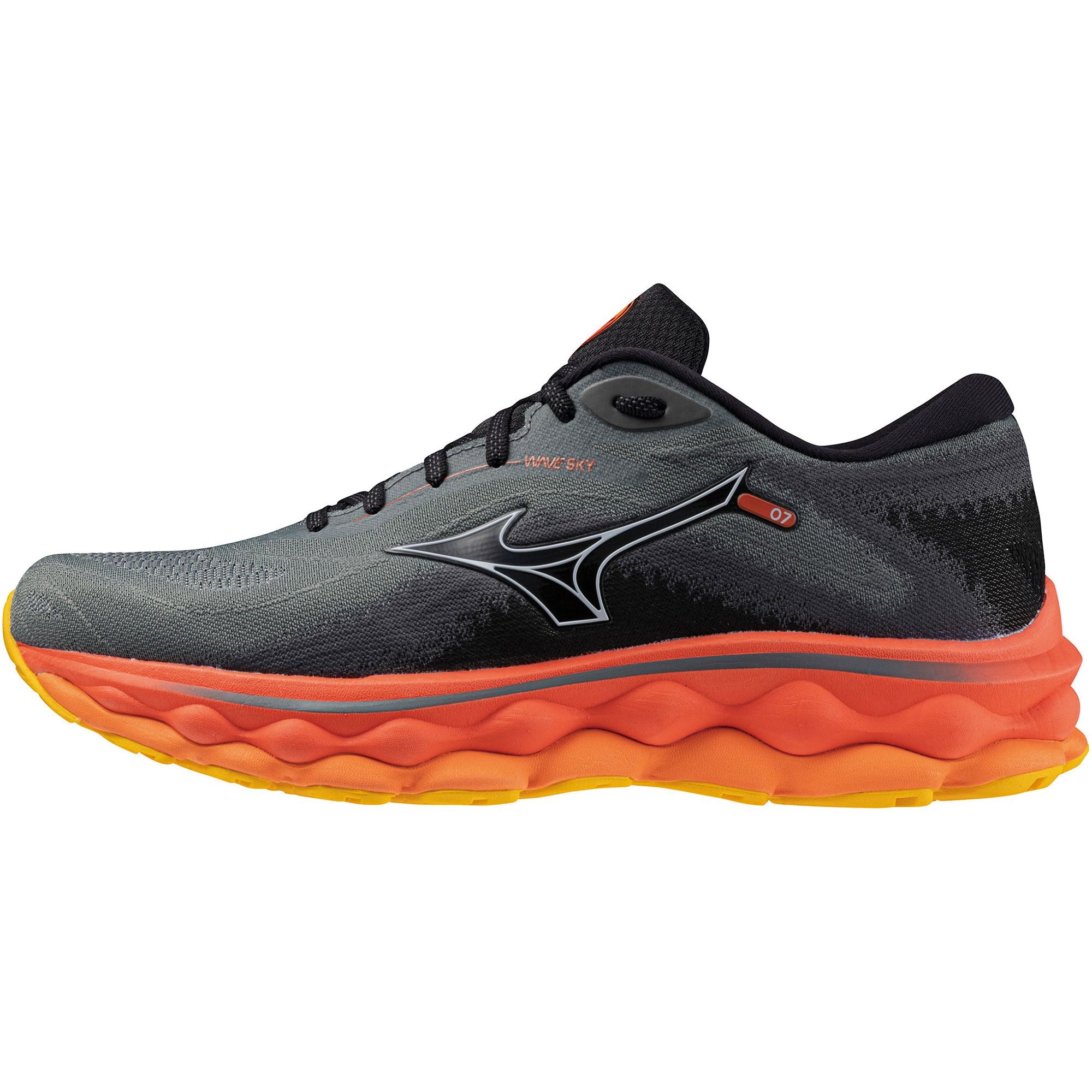 Mizuno Wave Sky 7 Mens Running Shoes Grey Start Fitness