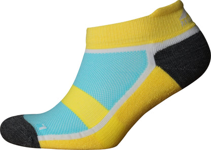 More Mile Bamboo Comfort Womens Running Socks - Yellow