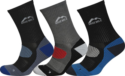 More Mile Cheviot Trail XL (3 Pack) Running Socks - Multi