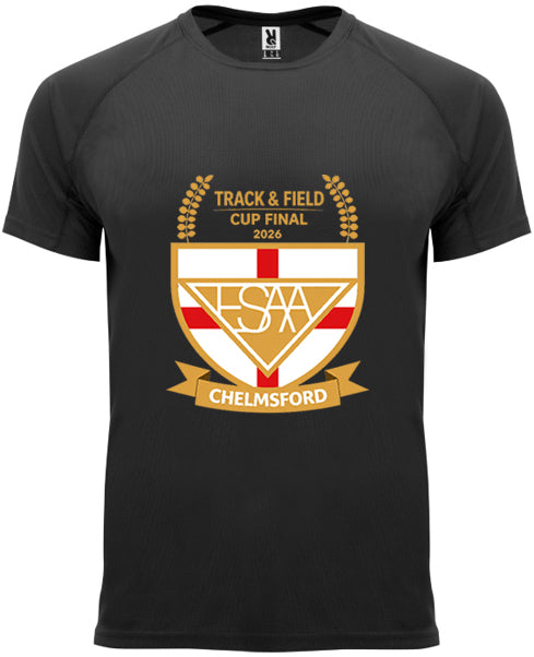 More Mile ESAA Chelmsford Cup Final 2026 Short Sleeve Running Top - Black