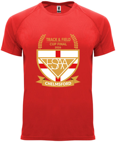 More Mile ESAA Chelmsford Cup Final 2026 Short Sleeve Running Top - Red