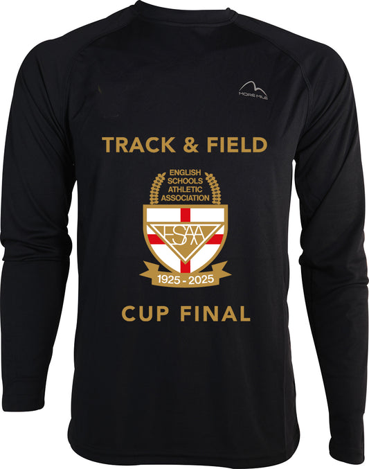 More Mile Vision ESAA Cup Final Long Sleeve Running Top - Black