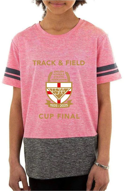 More Mile Marl ESAA Cup Final Short Sleeve Running Top - Pink