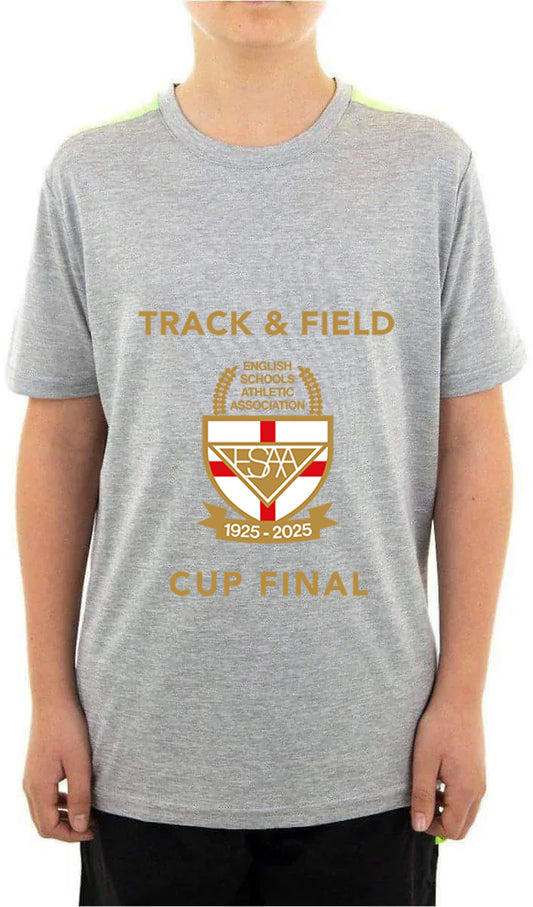 More Mile Marl ESAA Cup Final Short Sleeve Running Top - Grey