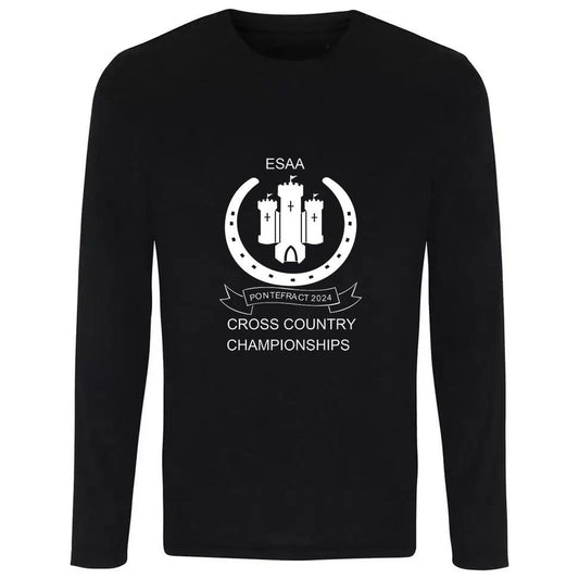 More Mile Vision ESAA Pontefract 2024 Championships Big Logo Running Top - Black