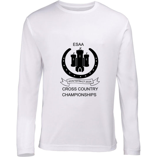 More Mile Vision ESAA Pontefract 2024 Championships Big Logo Running Top - White
