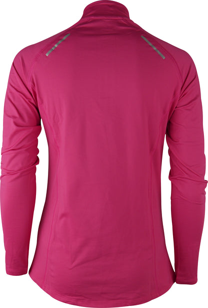 More Mile Vivid Half Zip Long Sleeve Womens Running Top - Pink