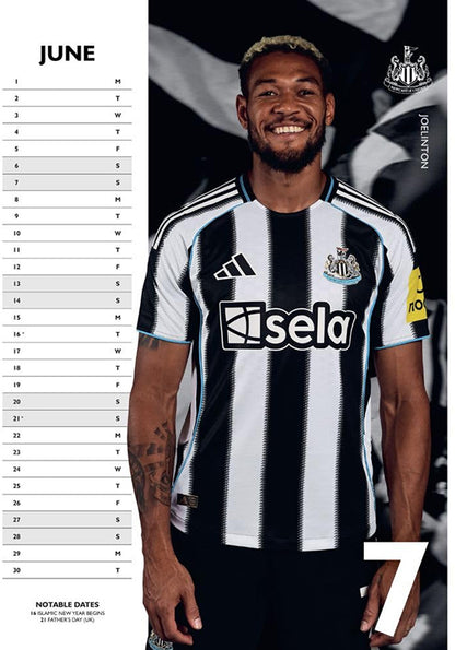 Newcastle United 2026 A3 Wall Calendar