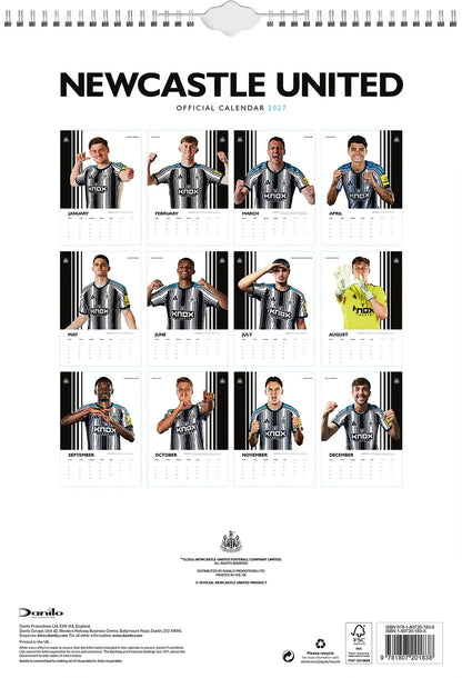 Newcastle United 2027 A3 Wall Calendar