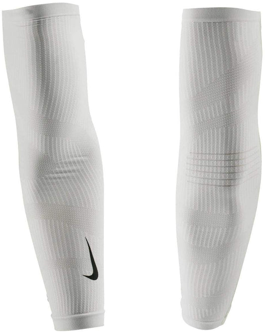 Nike Zoned Knit Running Arm Sleeves - White