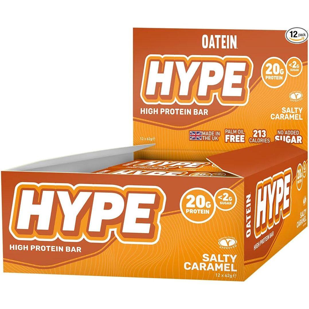 Oatein Hyper Protein Bar Box Salty Caramel
