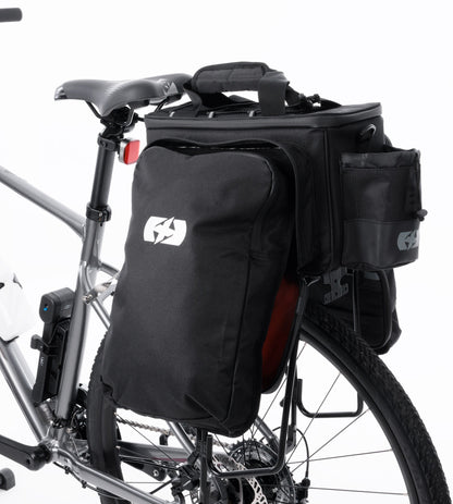 Oxford T18 Rack Top Bag With 18L Pannier Bag - Black
