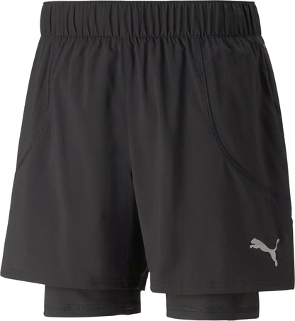 Puma 5 Inch Run 2 In 1 Mens Running Shorts - Black