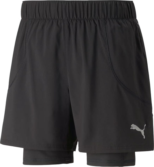 Puma 5 Inch Run 2 In 1 Mens Running Shorts - Black