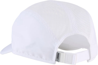 Puma 5 Panel Short Visor Running Cap - White