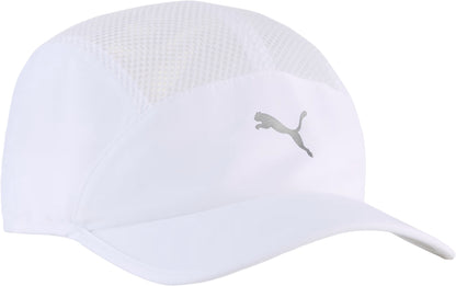 Puma 5 Panel Short Visor Running Cap - White