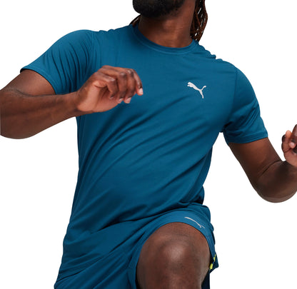 Puma CloudSpun Short Sleeve Mens Running Top - Blue