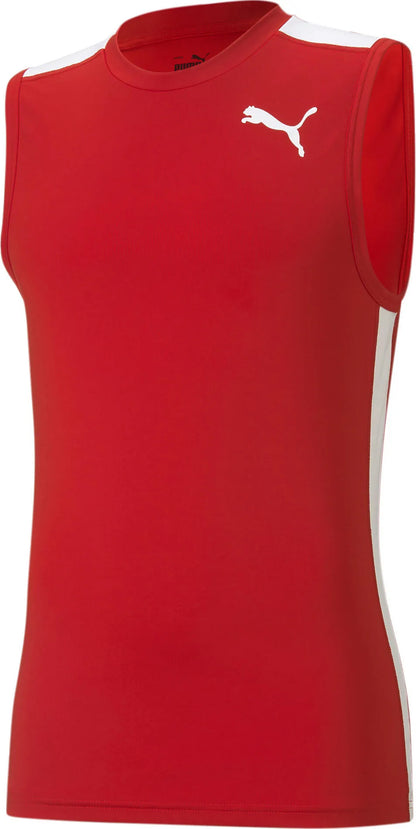 Puma Cross The Line 2.0 Mens Running Vest - Red