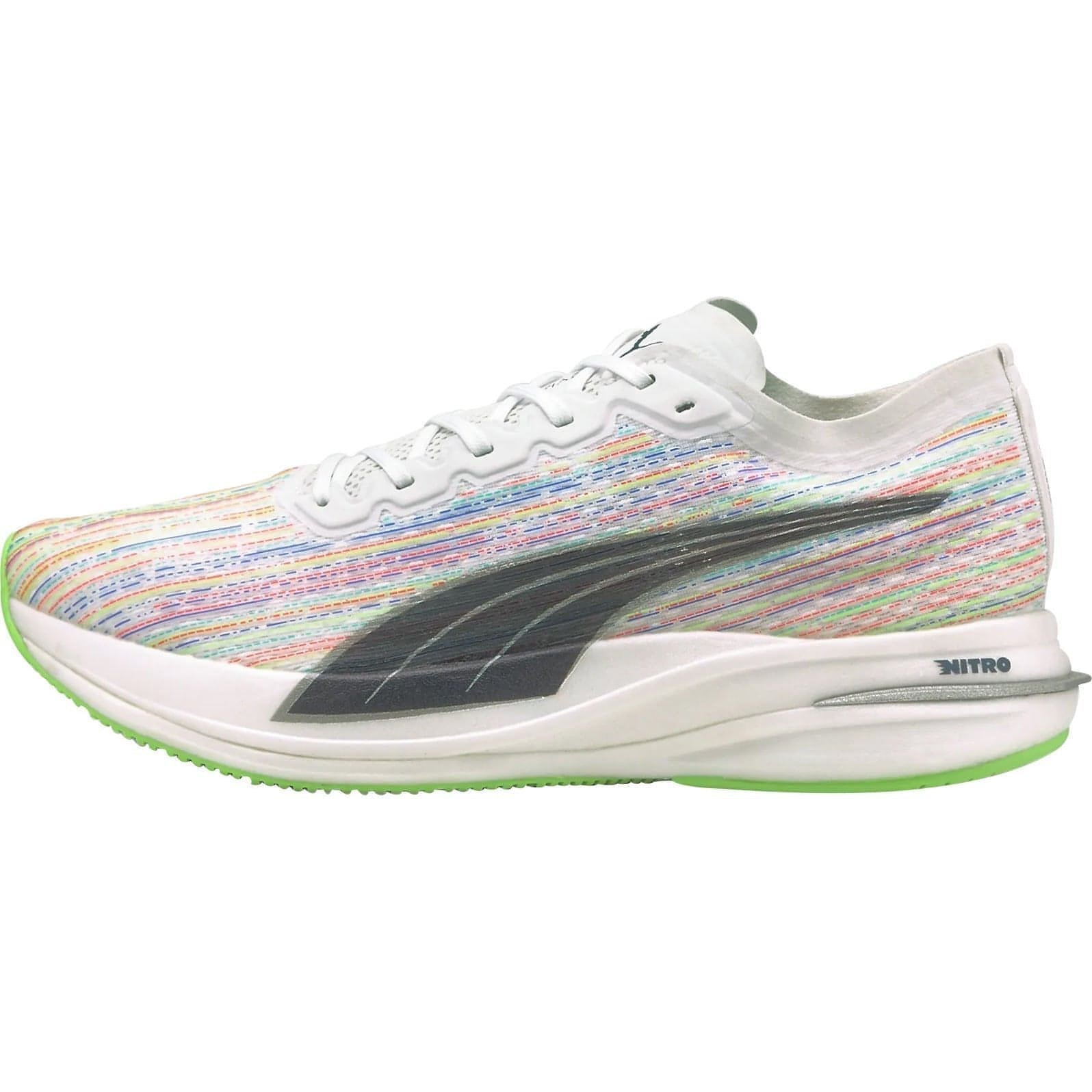 Puma Deviate Nitro Spectra Mens Running Shoes White Start Fitness