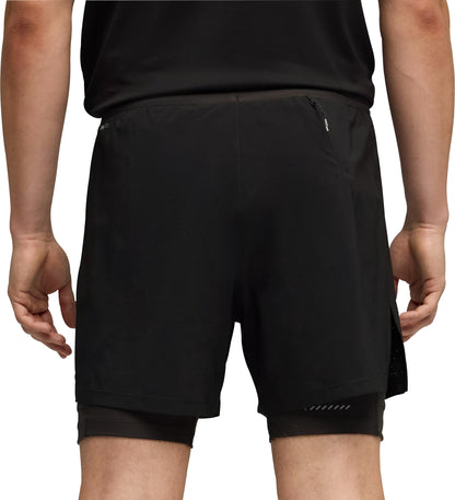 Puma 5 Inch DreamRun 2 In 1 Mens Running Shorts - Black