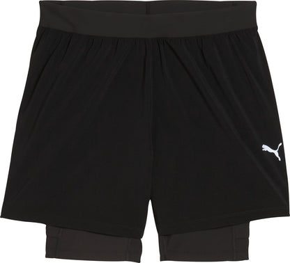 Puma 5 Inch DreamRun 2 In 1 Mens Running Shorts - Black