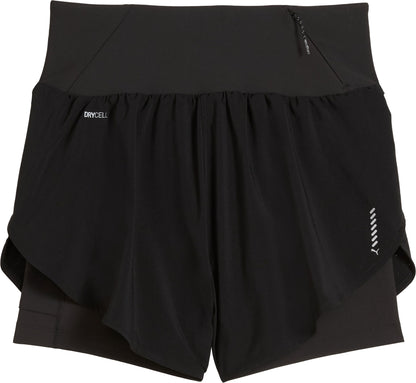 Puma DreamRun 3 Inch dryCELL 2 In 1 Womens Running Shorts - Black