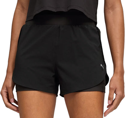 Puma DreamRun 3 Inch dryCELL 2 In 1 Womens Running Shorts - Black