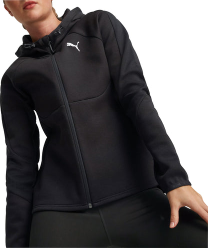 Puma EvoStripe Full Zip Womens Training Hoody - Black