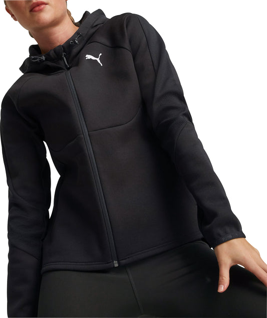 Puma EvoStripe Full Zip Womens Training Hoody - Black