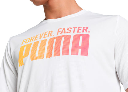 Puma Favourite Forever Faster Short Sleeve Mens Running Top - White
