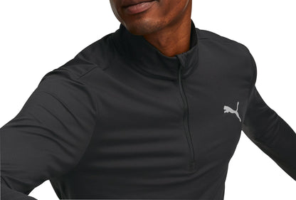 Puma Favourite Half Zip Long Sleeve Mens Running Top - Black