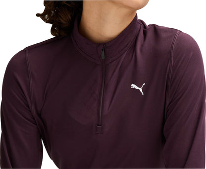 Puma Favourite Half Zip Long Sleeve Womens Running Top - Purple