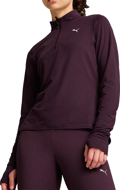 Puma Favourite Half Zip Long Sleeve Womens Running Top - Purple