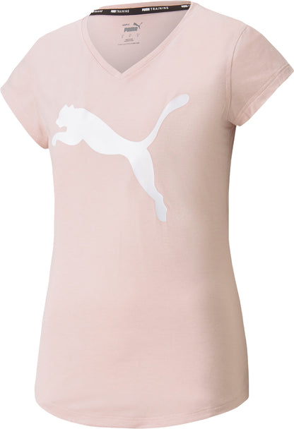Puma Favourite Heather Cat Short Sleeve Womens Training Top - Pink