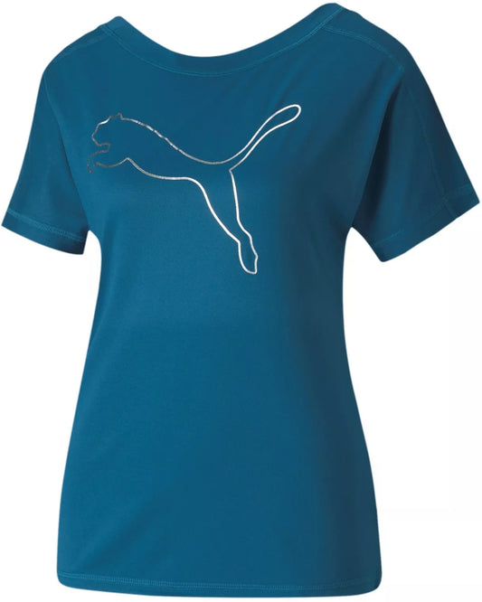 Puma Favourite Jersey Cat Short Sleeve Womens Training Top - Blue