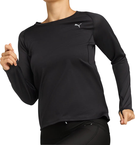 Puma Favourite Long Sleeve Womens Running Top - Black