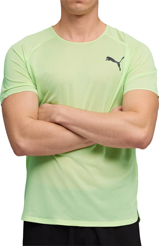Puma LightSpeed Short Sleeve Mens Running Top - Green