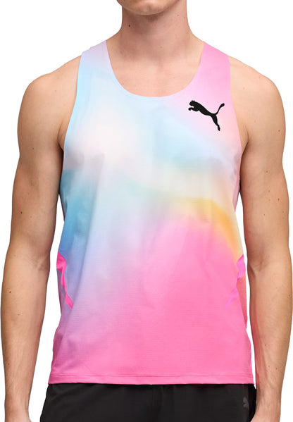 Puma LightSpeed UltraWeave Graphic Mens Running Vest - Pink