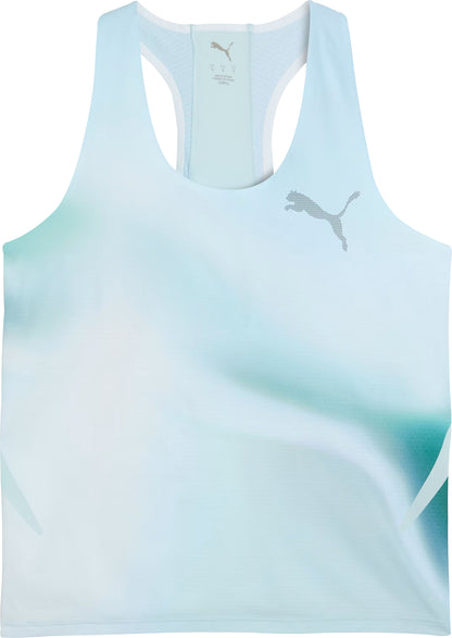 Puma LightSpeed UltraWeave Graphic Womens Running Vest Tank Top - Blue