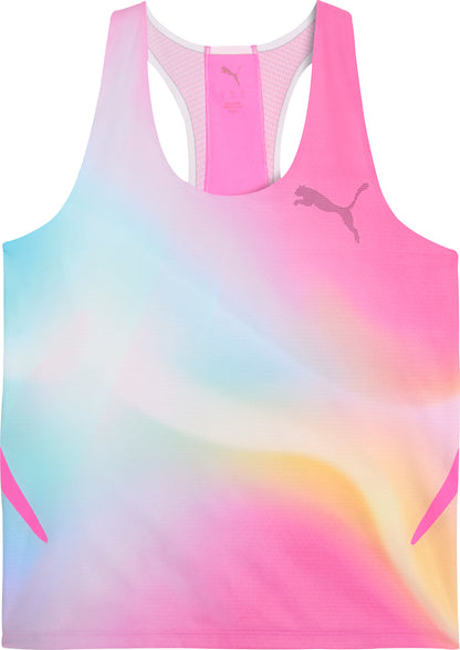 Puma LightSpeed UltraWeave Graphic Womens Running Vest Tank Top - Pink