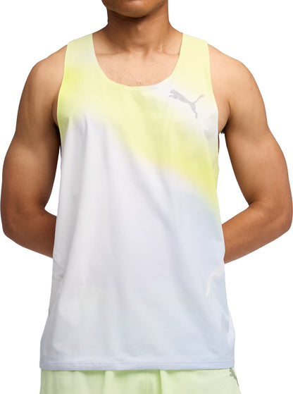 Puma LightSpeed UltraWeave Graphic Mens Running Vest - Grey