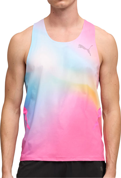 Puma LightSpeed UltraWeave Graphic Mens Running Vest - Pink