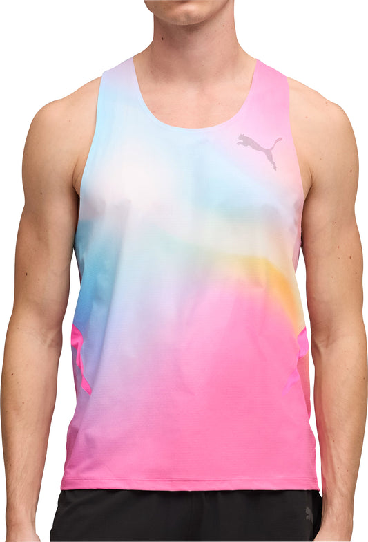 Puma LightSpeed UltraWeave Graphic Mens Running Vest - Pink