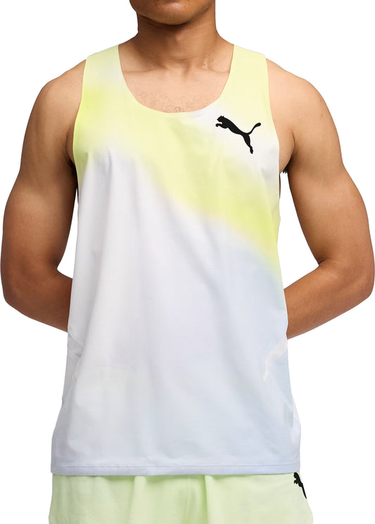 Puma LightSpeed UltraWeave Graphic Mens Running Vest - Grey