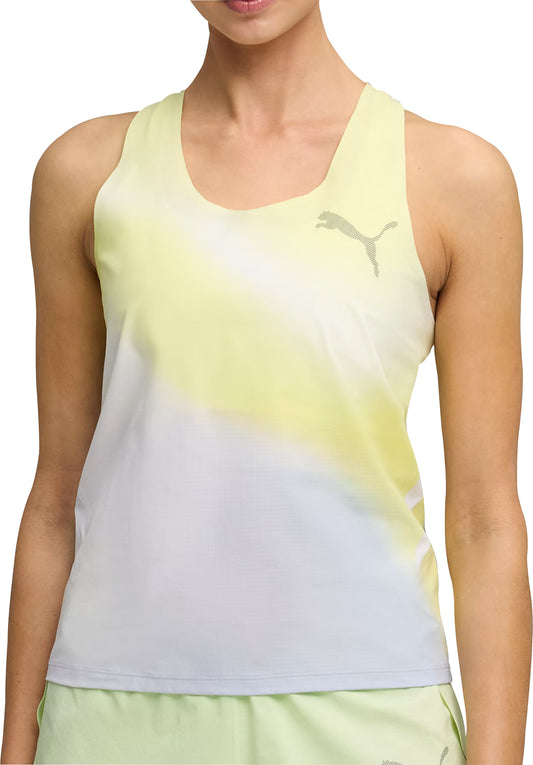 Puma LightSpeed UltraWeave Graphic Womens Running Vest Tank Top - Grey