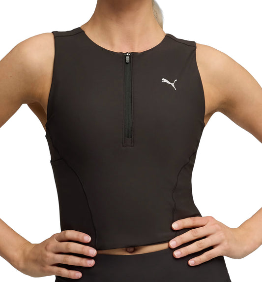 Puma LightStride Womens Running Crop Top - Black