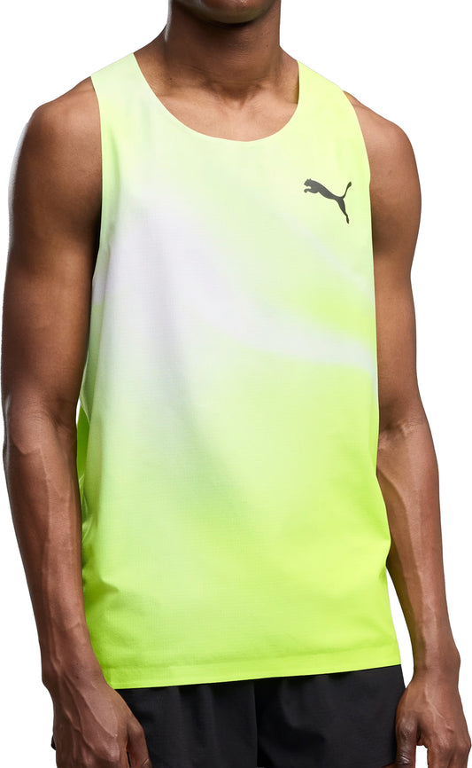 Puma LightSpeed UltraWeave Graphic Mens Running Vest - Green