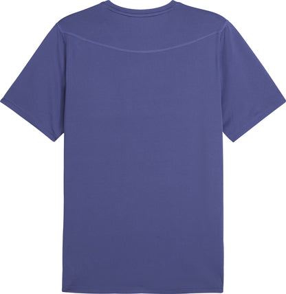 Puma Mesh Graphic Short Sleeve Mens Running Top - Blue